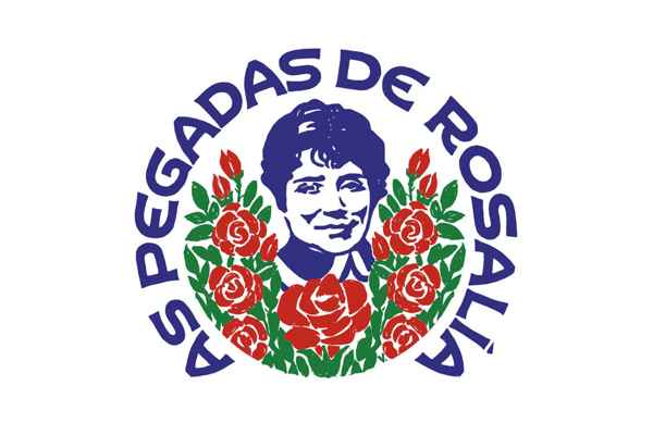Logotipo de las pegadas de Rosalía de Castro