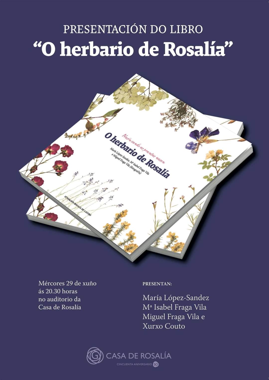 Presentación do libro 'O herbario de Rosalía'