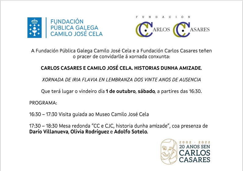 Carlos Casares e Camilo José Cela. Historias dunha amizade