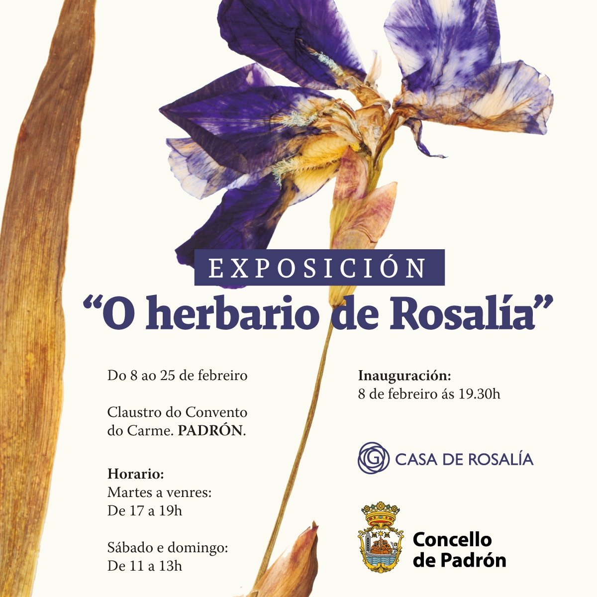 Exposición do herbario de Rosalía