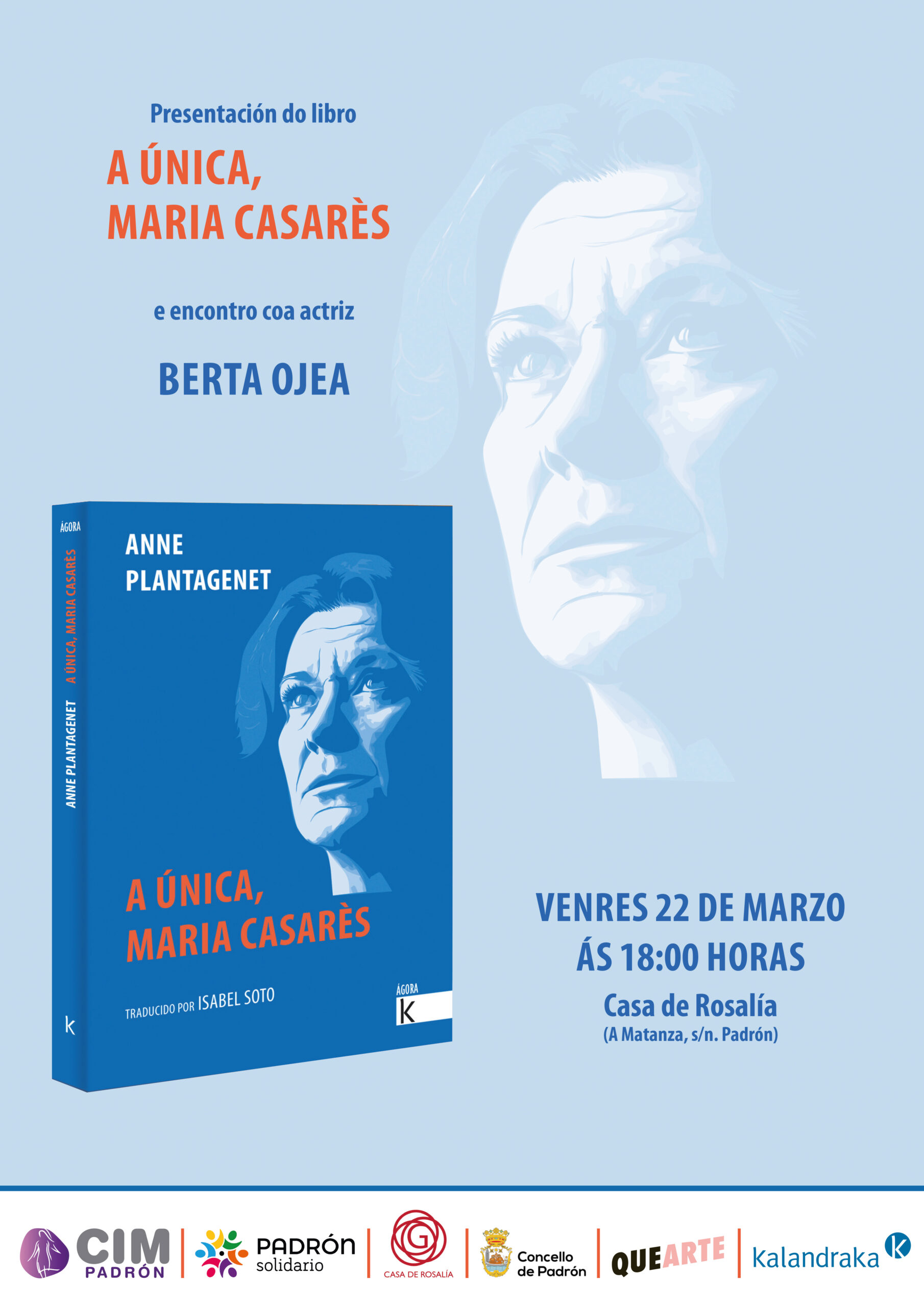 PRESENTACIÓN DO LIBRO "A ÚNICA, MARIA CASARES"