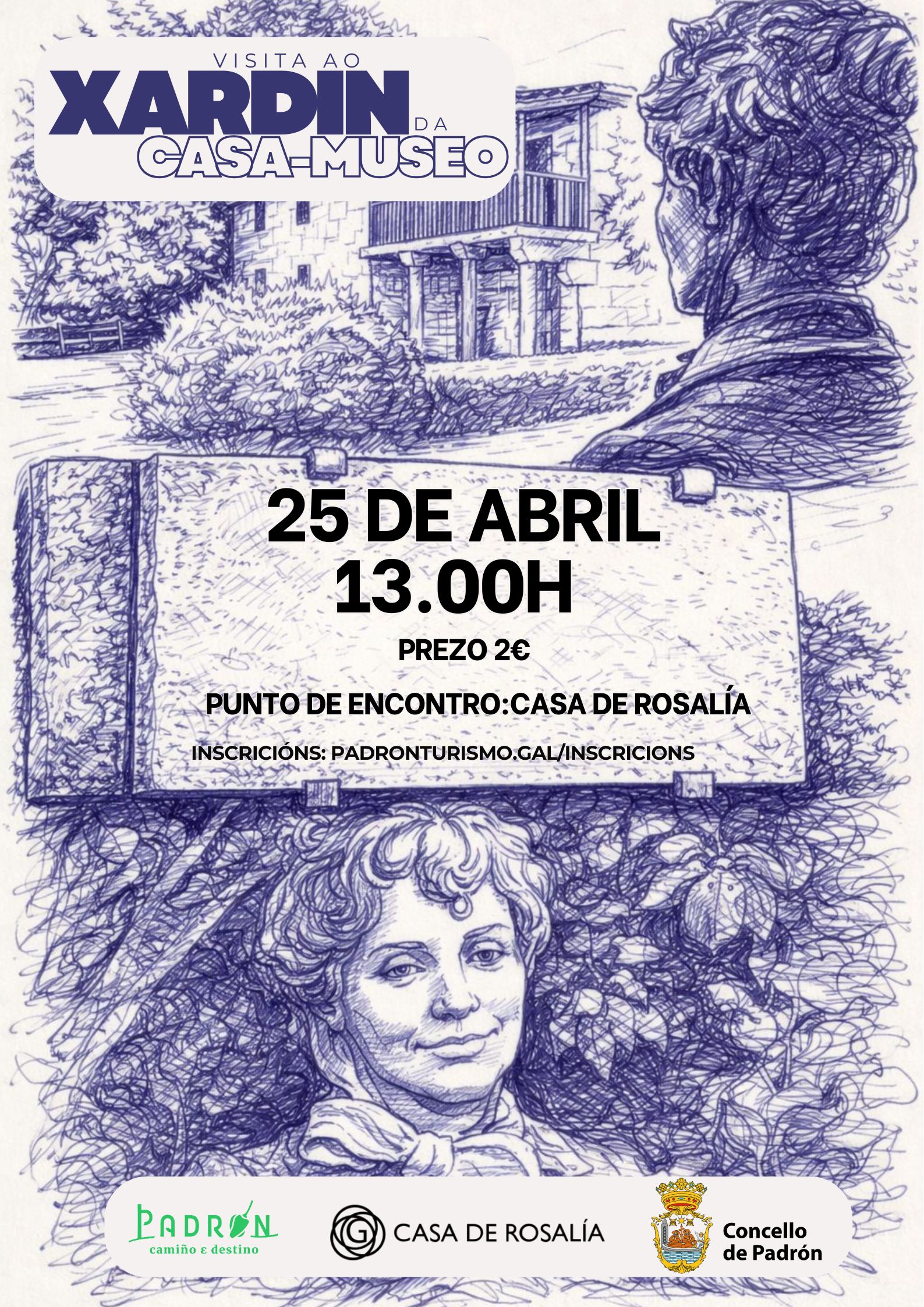 Visita ao Xardín da Casa Museo Rosalia de Castro